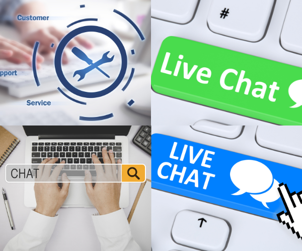 Support client international par chat en anglais